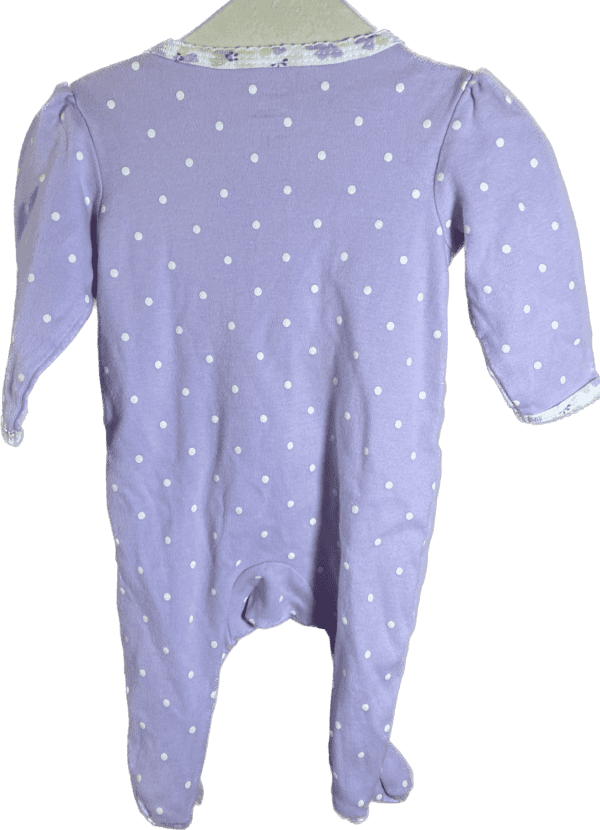 Carter's Purple with Heart Long Sleeve Onesie 0-3mo - Image 4